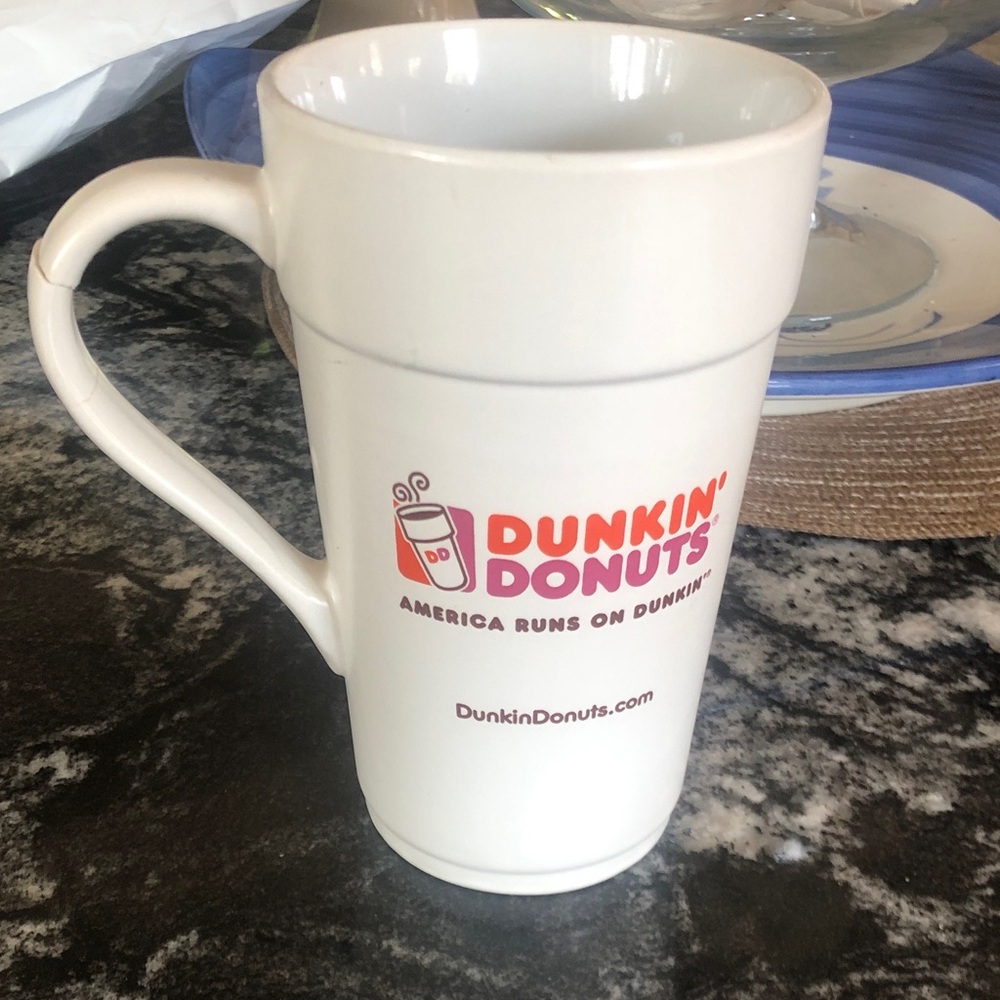 Dunkin' White Ceramic Mug with Multi-Color Logo